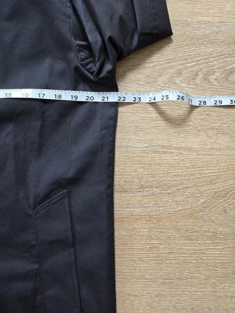 Quince Comfort Stretch Trench Coat Midnight Black Medium New With Tags No Belt - Picture 6 of 15